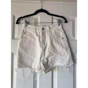 white denim shorts